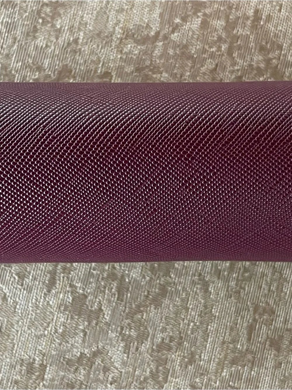 Notiq Vegan Pencil Pen Cosmetic Pouch in Burgundy with Gold Accent